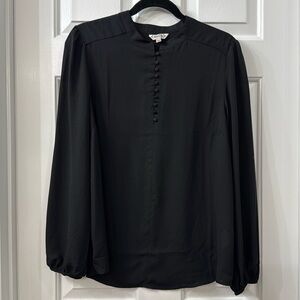 Nanette Lepore mandarin collar blouse long sleeve